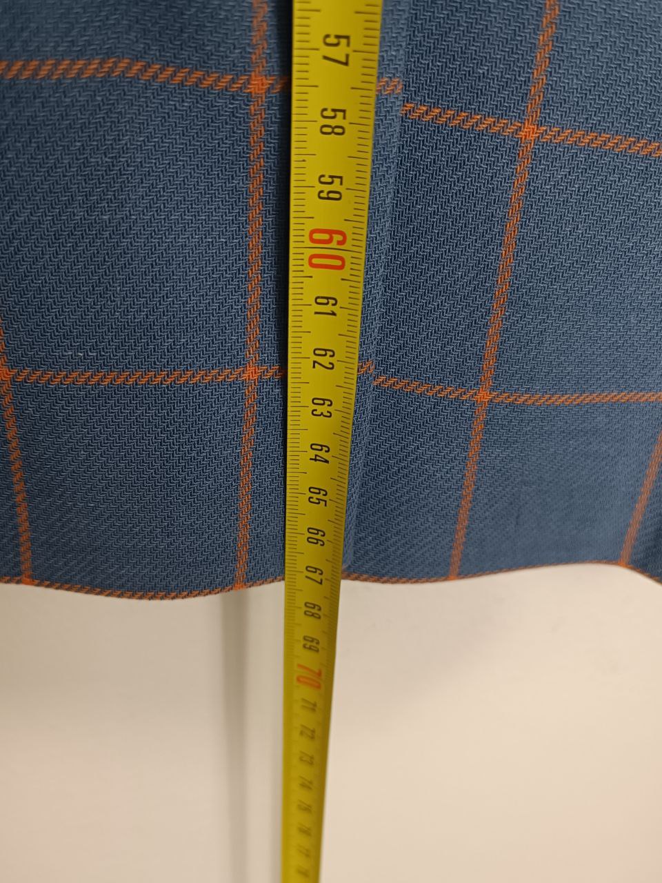 blazer vintage azzurro carta da zucchero in lana, fantasia a quadretti