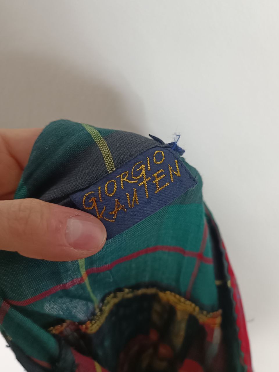 Gonna ampia a balze, fantasia quadretti tartan scozzesi rosso e verde