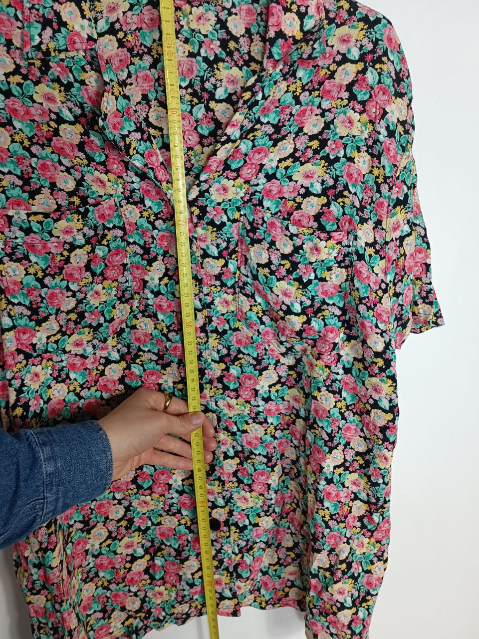 Camicia Donna Scollo A V Floreale Bohémian, Maglietta Vintage A Maniche Corte Cottagecore, Stampa Fiori Selvatici