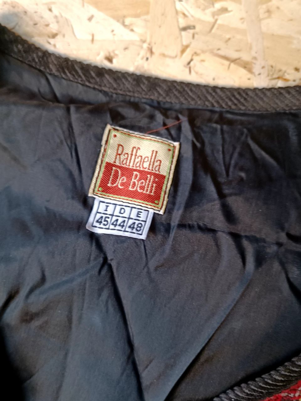 gilet vintage smanicato tweed tartan blu e rosso in misto lana