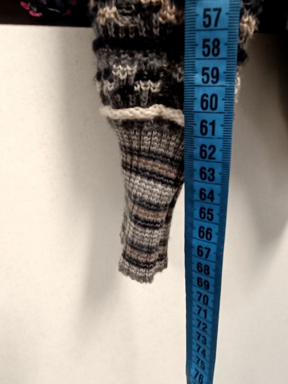 maglione cardigan vintage 80s coogi style jacquard misto lana grigio e beige